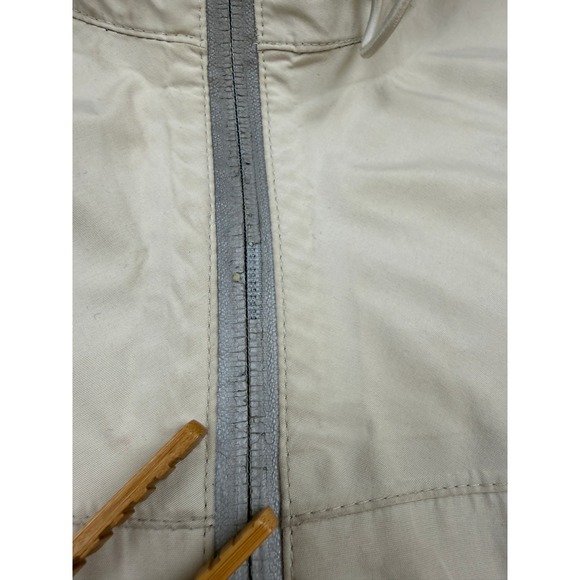 Y2K Nike Storm Fit Jacket Beige Full Zip Hooded Lightweight Athletic Men Large - Picture 11 of 16